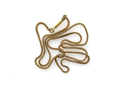 Lot 7 - Two 9 carat gold chains, including round...