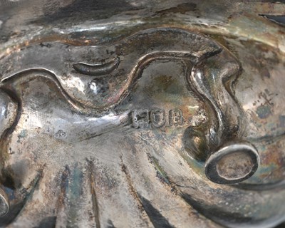 Lot 147 - An Arts and Crafts silver shell form bowl,...