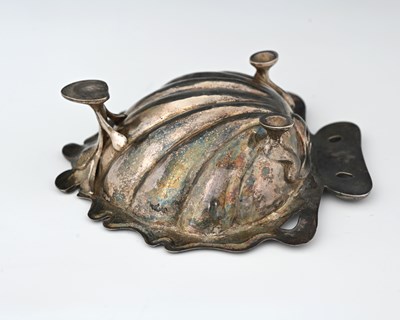 Lot 147 - An Arts and Crafts silver shell form bowl,...