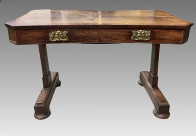 Lot 923 - A rosewood crossbanded library or occasional...