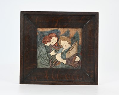 Lot 189 - Ada Clegg, an Arts and Crafts gesso panel of...