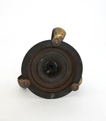 Lot 197 - An Arts and Crafts gilt brass table lamp, in...