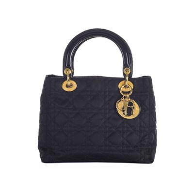 Lot 338 - Christian Dior, a black Lady Dior PM handbag