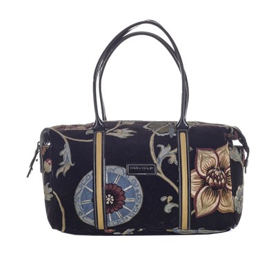 Lot 402 - Longchamp, a floral velvet handbag