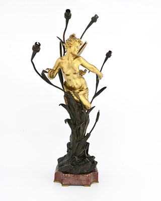 Lot 201 - Gustavo Obiols, an Art Nouveau bronze figural...