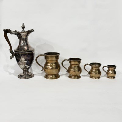 Lot 791 - Metalware: A set of Victorian liquid measures:...