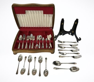 Lot 317 - A Flexfit canteen of silver plated flatware...