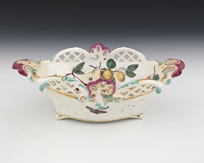 Lot 734 - A Chelsea porcelain Hans Sloane type basket,...