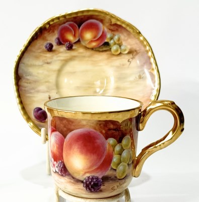 Lot 757 - Sally Wood for Royal Worcester, a teacup and...