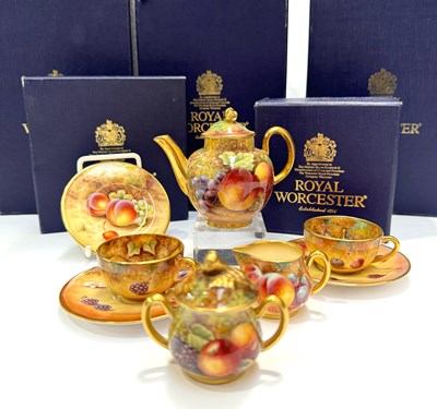 Lot 756 - Miniature Royal Worcester tea service 'Hand...