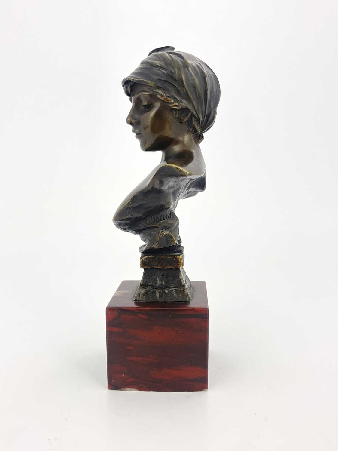 Lot 614 - Emmanuel Villanis, Javotte, bronze bust of a...