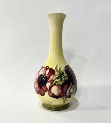 Lot 763 - Moorcroft Anemone pattern bulb-form vase, hand...