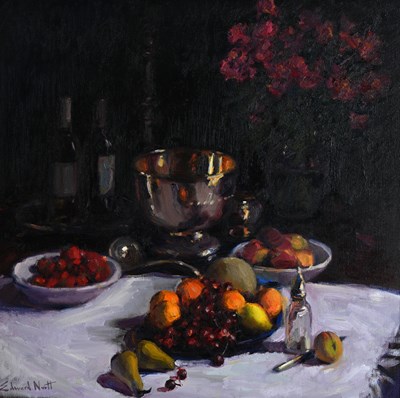 Lot 351 - Edward Noott (British, 1963), still life with...