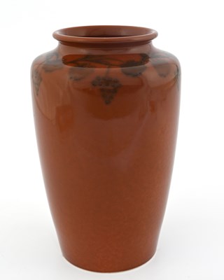 Lot 610 - Ruskin Pottery, a vine painted vase, circa...