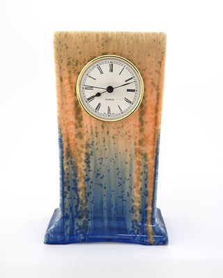 Lot 573 - Ruskin Pottery, a Crystalline glazed mantle...