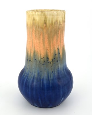 Lot 574 - Ruskin Pottery, a Crystalline glazed vase,...