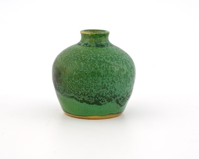 Lot 604 - Ruskin Pottery, a miniature Souffle glazed...