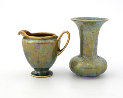 Lot 584 - Ruskin Pottery, two Lustre glazed vessels,...