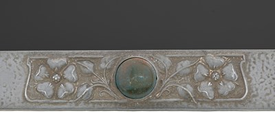 Lot 175 - An Arts and Crafts pewter and Ruskin cabochon...