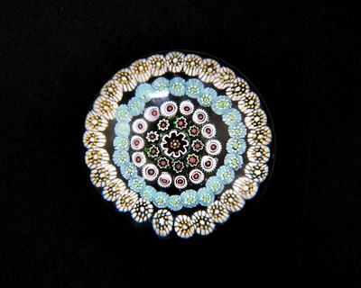 Lot 456 - Baccarat, a concentric millefiori glass...