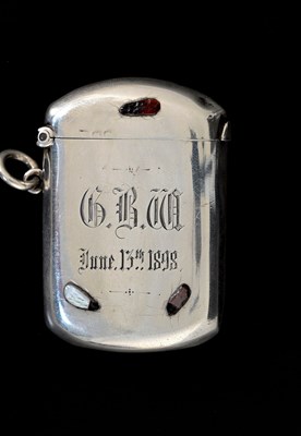 Lot 312 - A Victorian silver and Shibayama vesta case,...