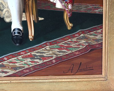 Lot 624 - Andrea Landini (Italian, 1847-1912), A Fine...