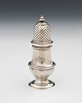 Lot 298 - An unascribed silver-coloured metal caster, of...