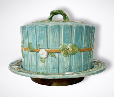 Lot 779 - A majolica picket fence and apple blossom...