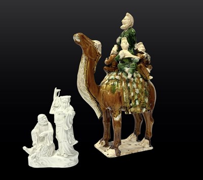 Lot 246 - A Chinese blanc de chine figure group...