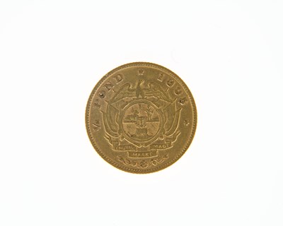 Lot 69 - South Africa, President Kruger, gold Half Pond,...