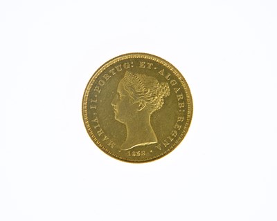 Lot 130 - Portugal, Maria II, 2500 Reis gold coin, 1853