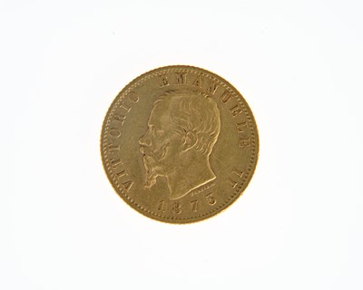 Lot 80 - Italy, Vittorio Emanuele, gold 20 Lira, 1873