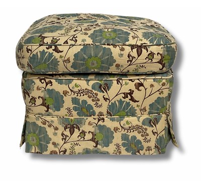 Lot 926 - A square pouffe on casters upholstered in...