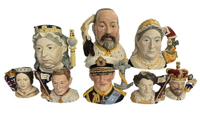 Lot 56 - Doulton Character Jugs: a collection of large...