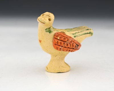 Lot 754 - A pottery bird whistle, 19th century, in...