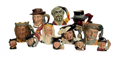 Lot 62 - Doulton Character Jugs: a collection of large...