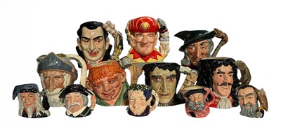 Lot 63 - Doulton Character Jugs: a collection of large...