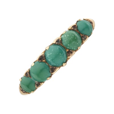 Lot 10 - A late Victorian 18ct gold turquoise ring