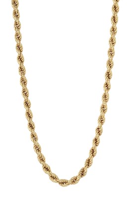 Lot 43 - An 18ct gold rope-twist necklace