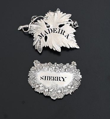 Lot 159 - A George IV silver die-stamped vine leaf form...