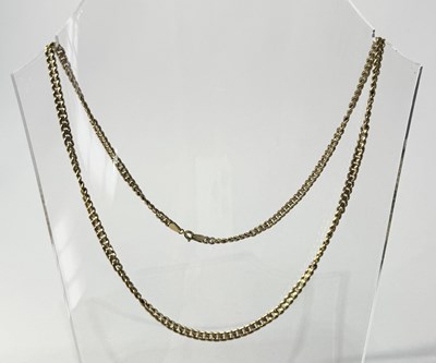 Lot 629 - A 9ct gold curb-link necklace