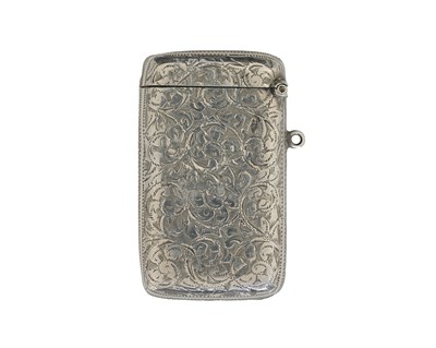 Lot 112 - A silver combination vesta snuff box, chased...