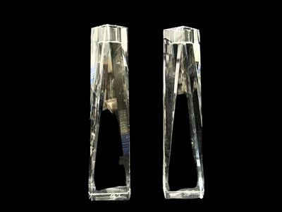 Lot 299 - A pair of 'Oleg Cassini' crystal 8-inch...