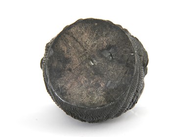 Lot 250 - A novelty patinated metal inkwell cast in the...