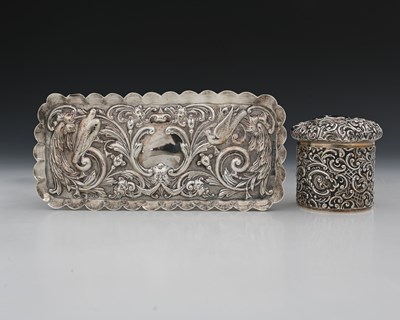 Lot 80 - A Victorian silver tray, of rectangular form,...