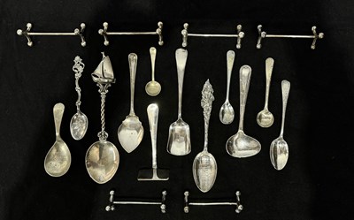 Lot 704 - Silver: A Dutch silver spoon with sailing...