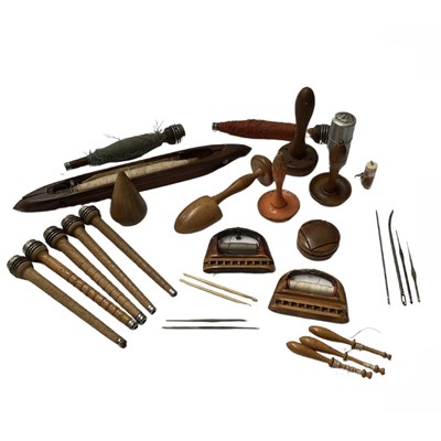 Lot 406 - A collection of sewing paraphernalia including...