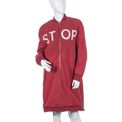 Lot 284 - Anya Hindmarch, a knee-length Stop Sign shearling coat