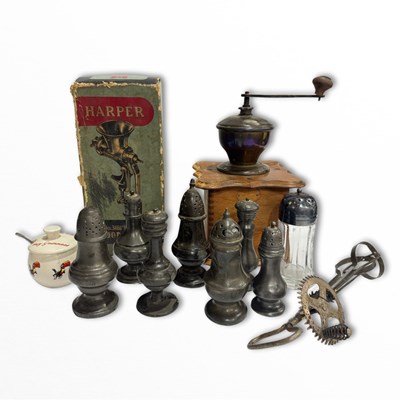 Lot 153 - A French coffee grinder with a mid-century...