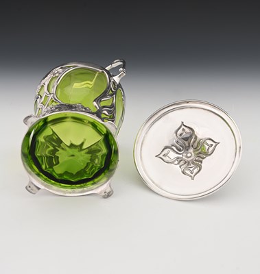 Lot 169 - WMF, a Jugendstil silver plated biscuit barrel,...